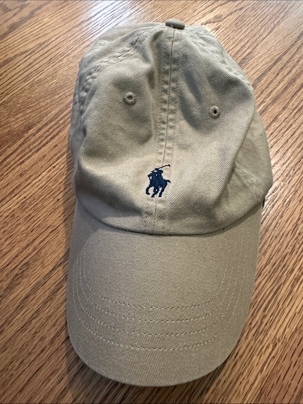 Polo Ralph Lauren Khaki Baseball Cap Adjustable Strap Hat Embroidered Logo